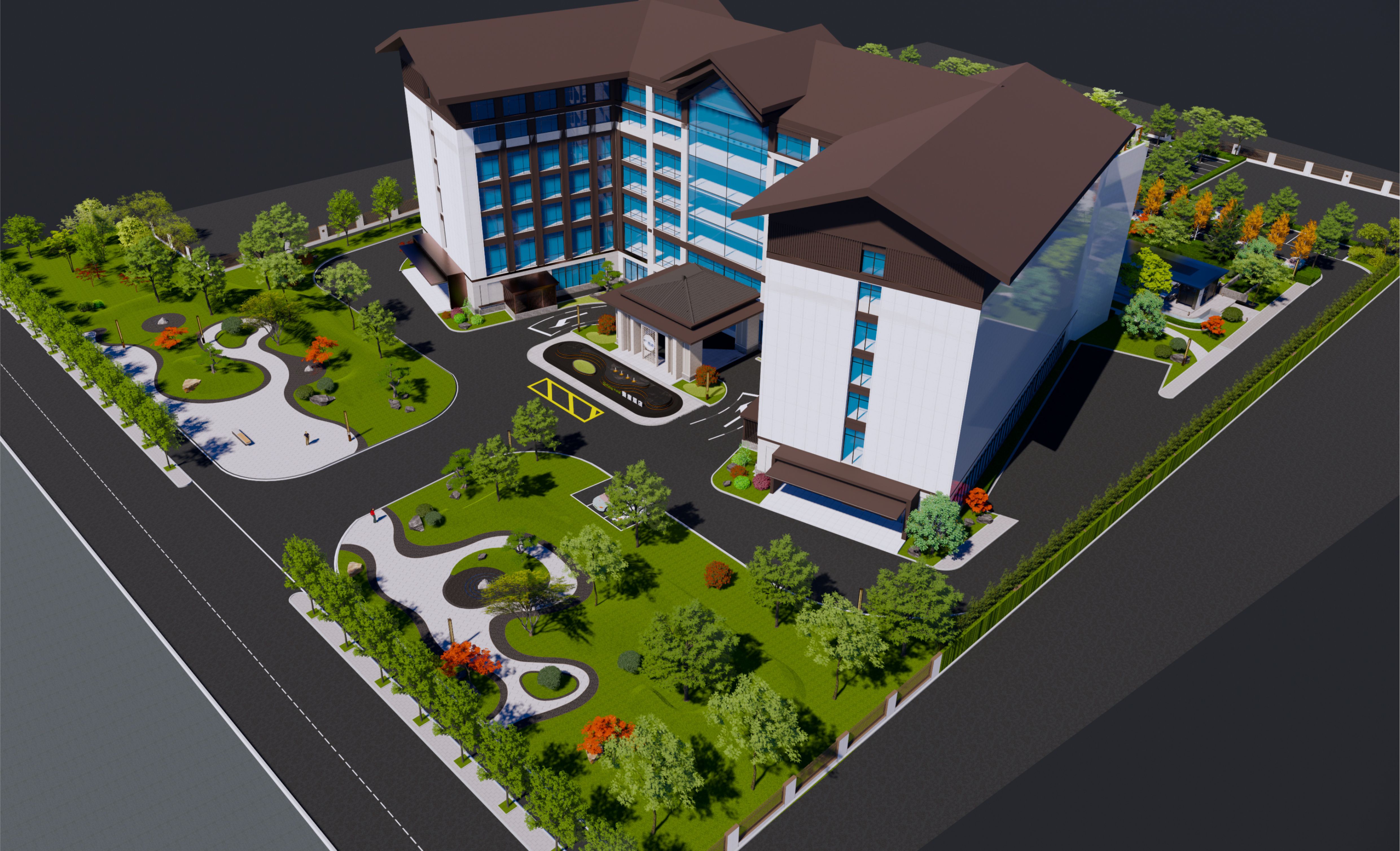 万枫酒店西侧市政绿化带改造提升